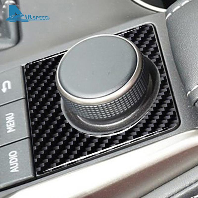 Real Soft Carbon Fiber Sticker For Lexus NX 200 200t 300 300h 2014 2015 2016 2017 2018  LHD RHD Car Multimedia Knob Button