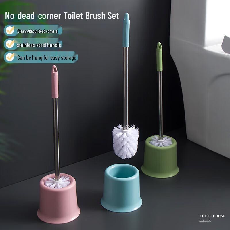 Toilet Brush with Stainless Steel Rod and Base