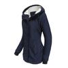 Parker Women's Hooded Lambswool Cotton Jacket - Fleece-lined, Autumn/Winter European Size Coat