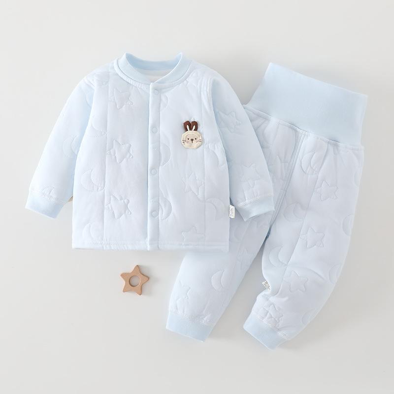 Jingqi Gestepptes Baby-Set - Herbst/Winter Warm Geteilte Kleidung & Unterwäsche