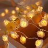 2M 1OLEDs Lights Rose Flower Fairy LED Light String Festoon Garland Lamp for Christmas Wedding Party Valentine Room Decoration