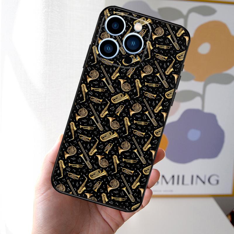 Piccolo Trumpet Brass Instruments Case For iPhone 16 15 14 13 12 11 Pro Max Mini XS X XR 7 8 14 16 15 Plus Back Cover Shell