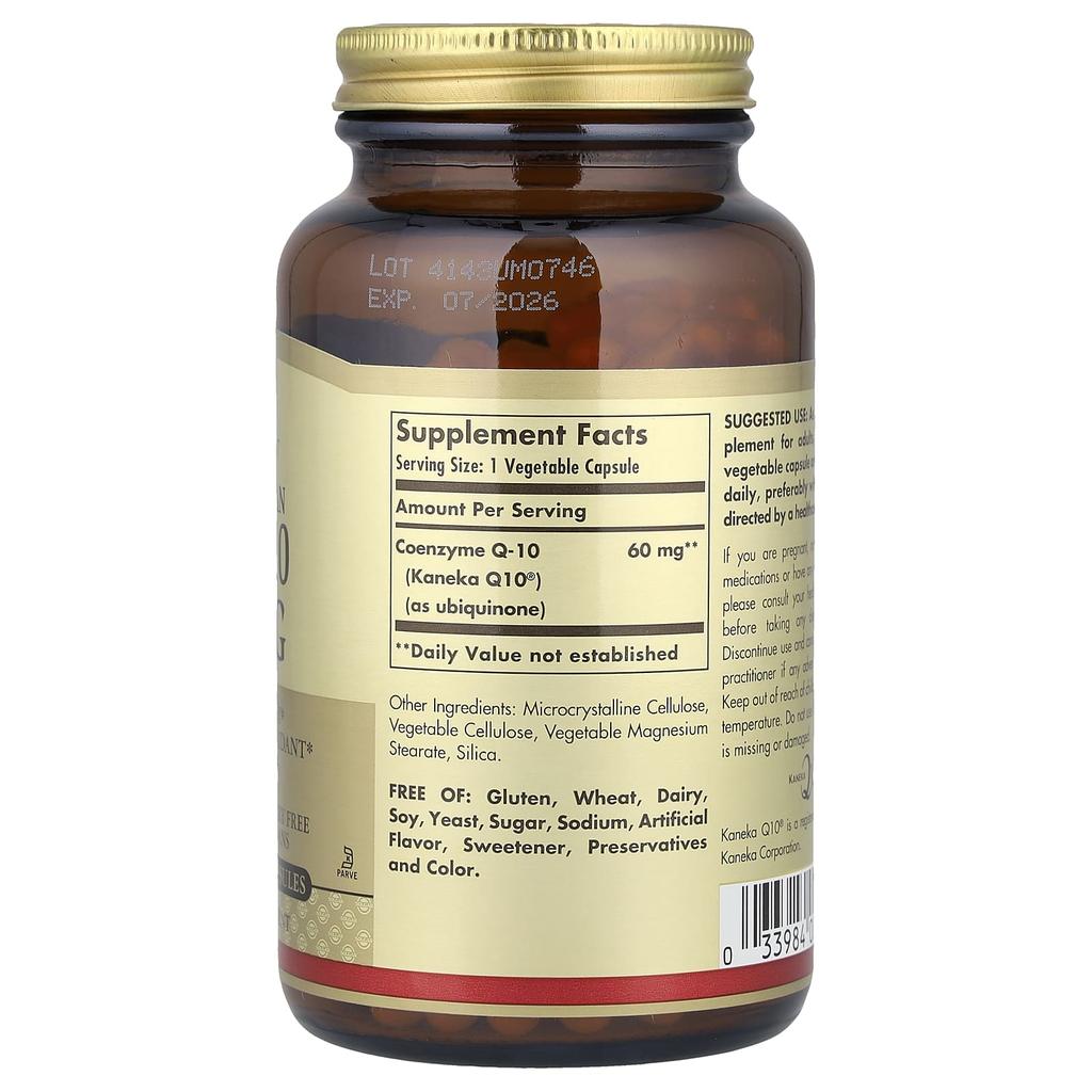 Vegan Coenzyme Q-10, 60 Mg, 180 Veggie Caps