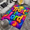 Trust The Lord Colorful Carpet Non-slip Rug Suitable for Living Room and Bedroom Sofas