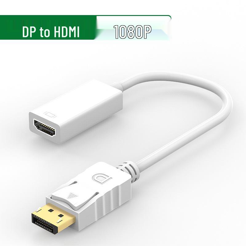 

Конвертер видеосигнала DisplayPort в HDMI 2K/4K для ПК и проектора White 1080P