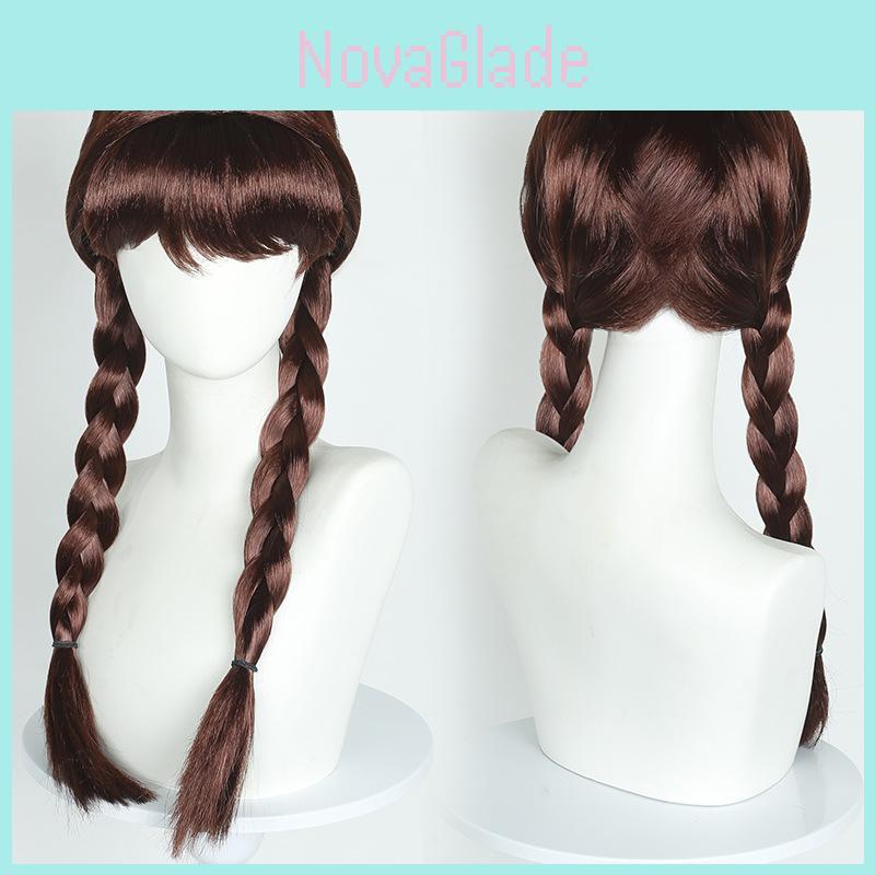 Wednesday Agnes Demille Cosplay Wig With Double Braid Hightemperature Silk For Cos Anime Fans