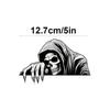 Car Mirror Stickers Decor Scary Skull Motorcycle Decal Decor Waterproof Adhesive Automotive Decoration Fade-Proof Automotive