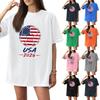 Women's Casual Short Sleeve T-Shirt with Soccer Print for Everyday Wear