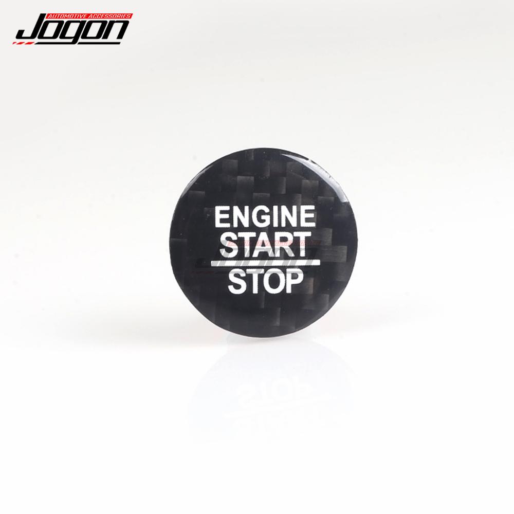 For Dodge Challenger SRT 2015- Carbon Fiber Car Engine Start Stop Button Switch Sequ Sticker Trim