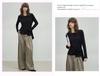 Women's Irregular Long-Sleeve Tie-Up Shirt - Autumn 2025