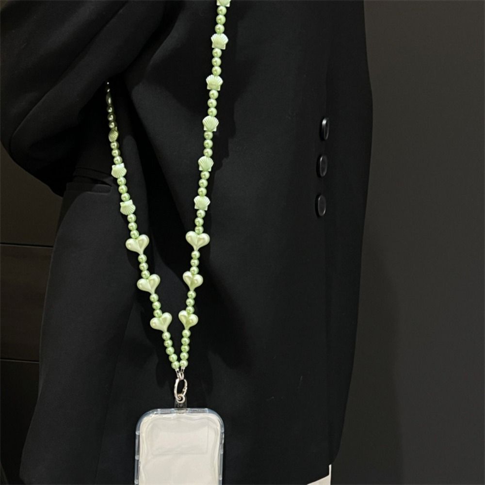Crossbody Long Crossbody Phone Chain Long Beads Phone Strap Kawaii Mobile Phone Chain  Bag Pendant