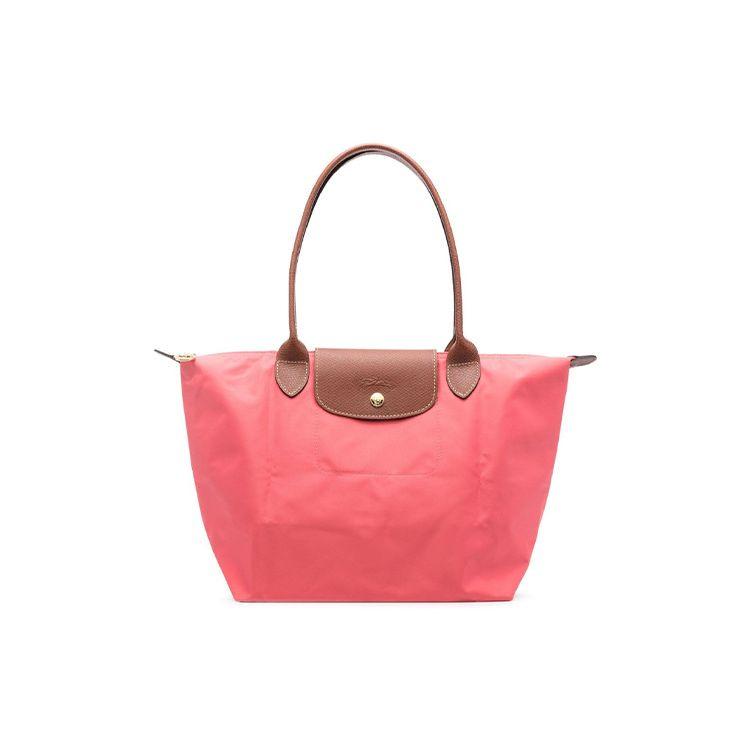 

Longchamp Le Pliage 28 Однотонная Сумка-тоут на кнопке и молнии с логотипом Женская tote Кораллово-красный 2605089P76 Coral Red