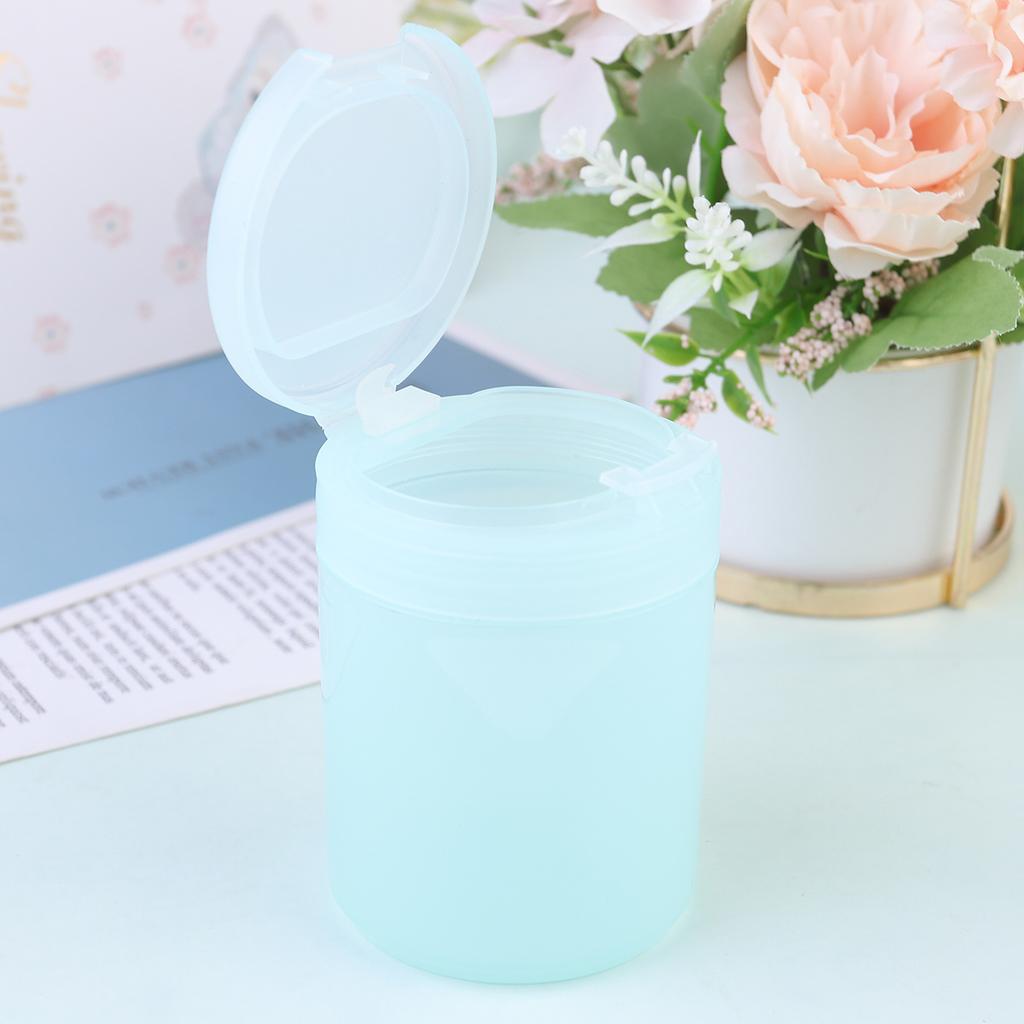 Cotton Swab Storage Box Lightweight Plastic Candy Color Pressable Lid Easy Organization Bathroom Vanity Table Cotton Storage