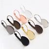 18x25mm 10x14mm 13x18mm 10pcs 8 Colors plated French Lever Back Earrings Blank/Base,Fit Drop glass cabochons;Earring bezels