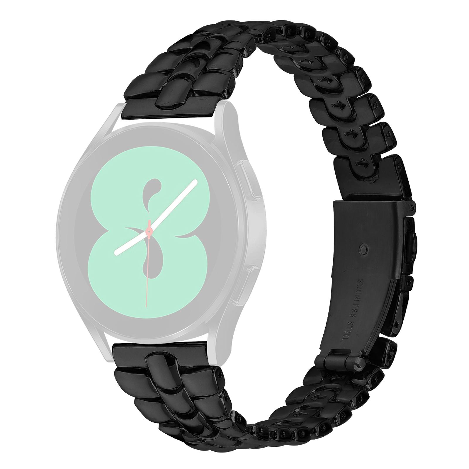 

Для Samsung Galaxy Watch FE 40mm/Watch4 40mm/Watch4 Active 40mm/44mm/Watch 5 40/44mm Тонкий ремінець для годинника 20мм Металевий ремінець для годинника Black