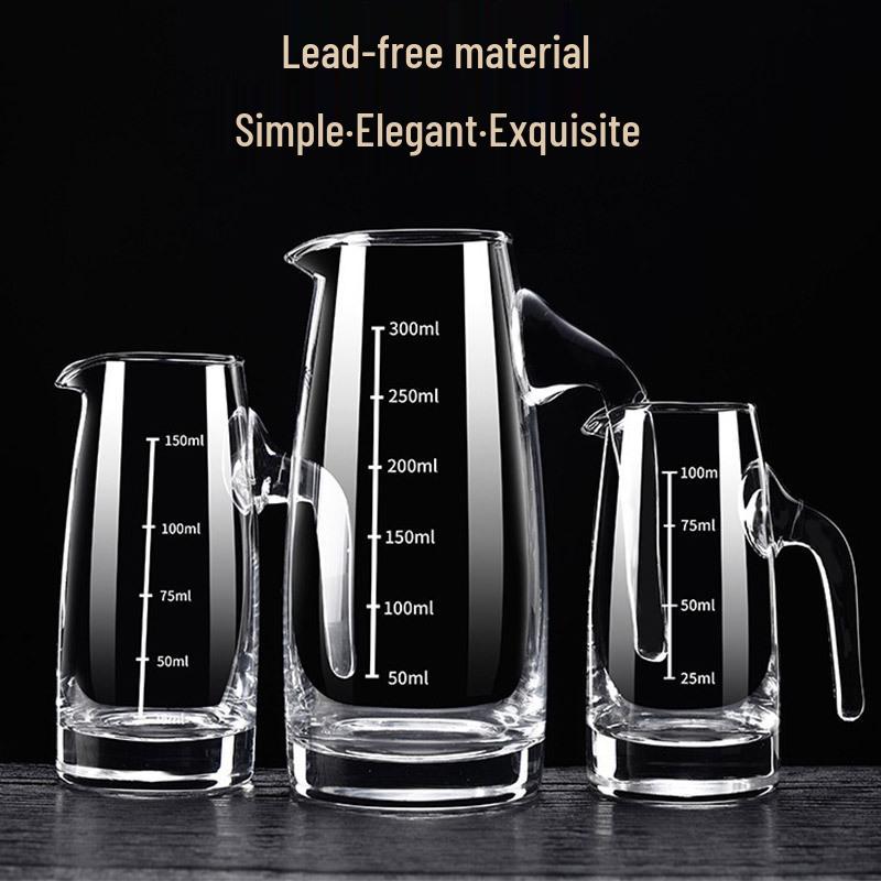 Baijiu Wine Decanter Set with Small Glasses and Measuring Cup - Ideal for Home or Restaurant Use