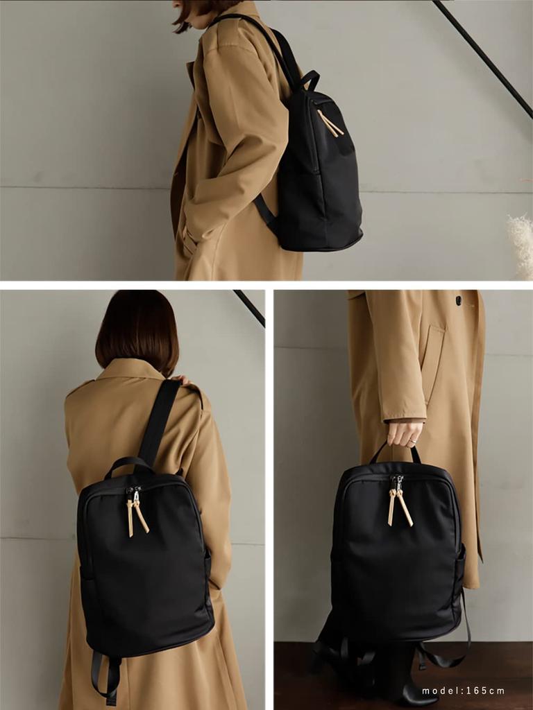 Vita Felice Nylon Multifunctional Backpack [VITAFELICE] (L) Women's Inb-10035z (Black)