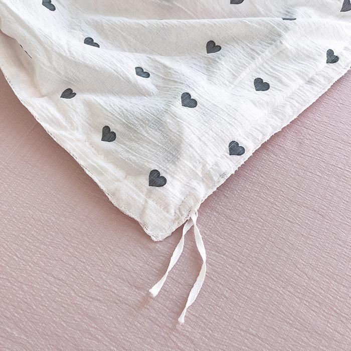 Korean Princess Cloud-like Crinkled Gauze Lace Cotton Bedding Set