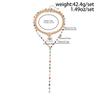 IngeSight.Z 3 Stück/Set Boho Bunt Kristall Lange Kette Sonnenblumen Anhänger Halskette Damen Einfach Flach Schlangen Kette Choker Schmuck