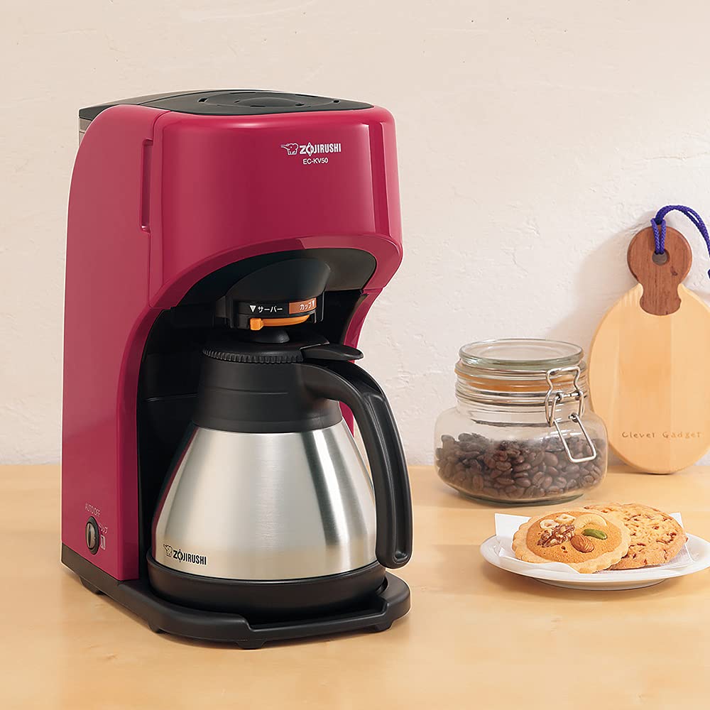 Zojirushi Coffee 5 Edelstahl Abnehmbarer und waschbarer Wasserpapier-Kaffeebereiter, Tassen, Behälter, Tank, Filter, Pass, EC-KV50-RA