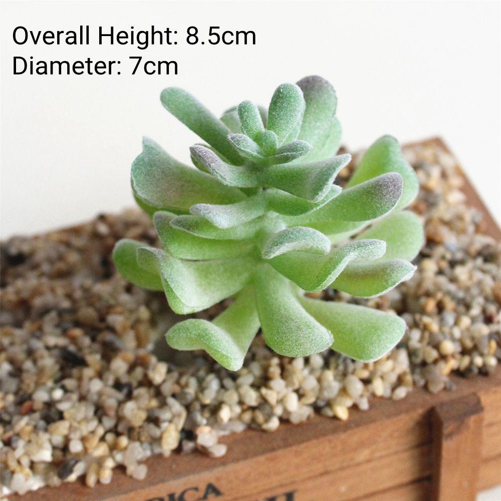 Green Flocking Artificial Succulent Plants Home Bedroom Living Room Decor Fake Plants DIY Flower Arrangement Plante Artificielle