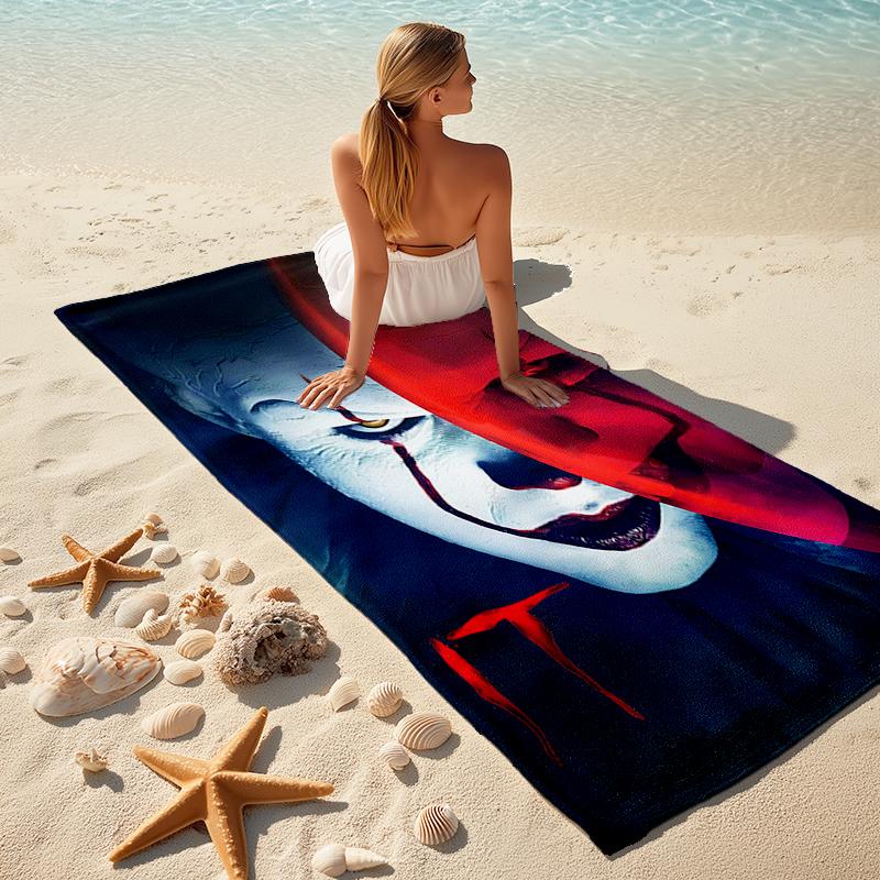 Beach Towel with Pennywise the Dancing Clown2 Pattern - soft,absorbent,machine washable Lightweight&Modern,swimming,Travel Essentials