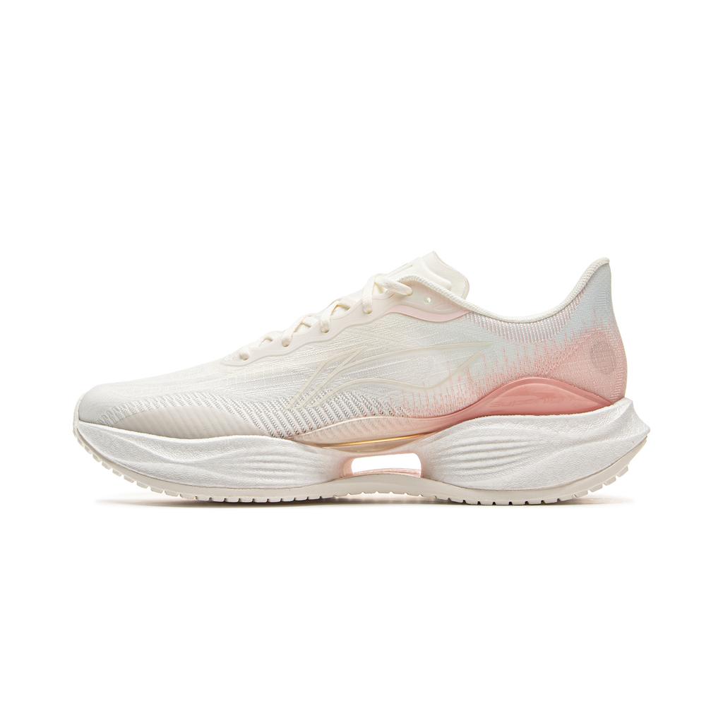 Li Ning Ultra Light 22 Racing Lightweight Cushioning Running Shoes Women Sneakers Off-White ARBV002-28