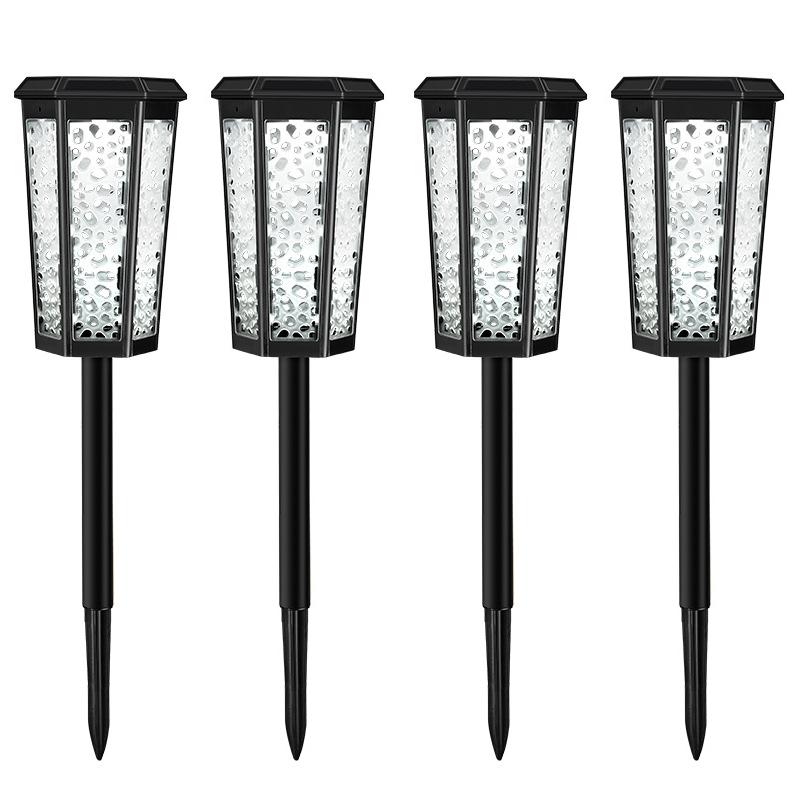 1/2/4pcs New Solar Energy Hollow Projection Lawn Lamp Courtyard Waterproof LED Landscape Lamp Outdoor Garden Floor Insertion Lamp Holiday Lighting