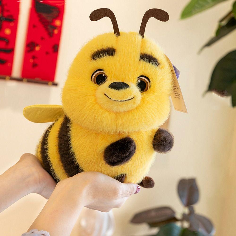 Plush Doll Bee Plush Toy Cartoon Bee Animal Plushie Funny Stuffed Bee Doll Birthday Gift