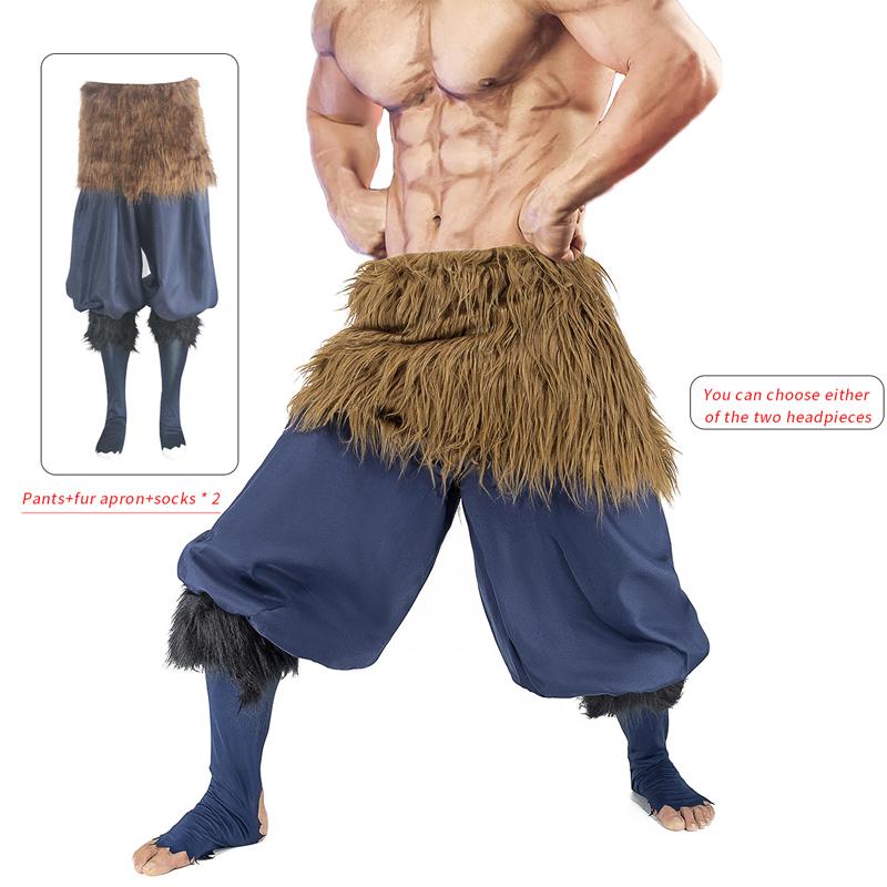 Carnevale Anime di Halloween Costume Cosplay di Inosuke Maschera di Cinghiale Sandali Stile Giapponese Costumi per Mascherata Festa di Compleanno