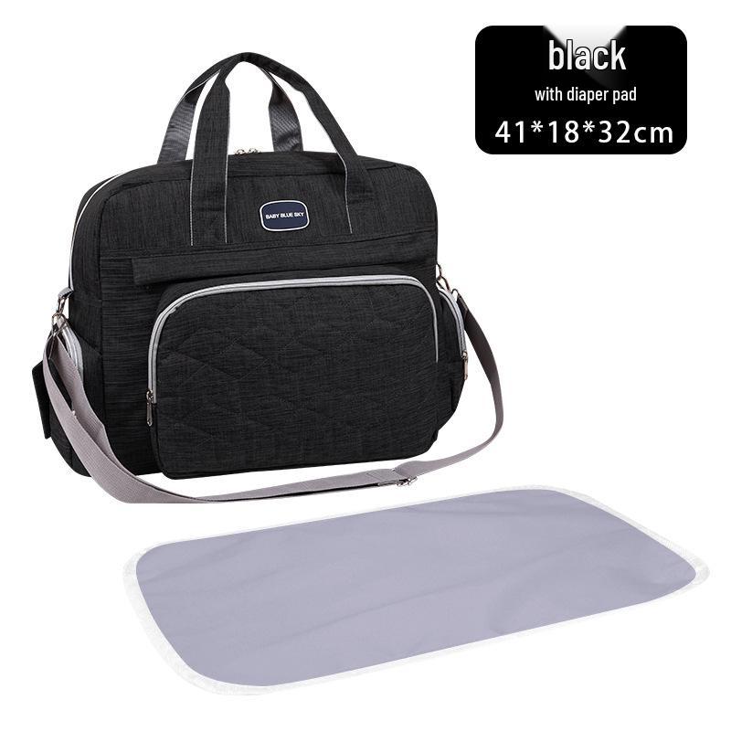 

Insulated Waterproof Diamond Pattern Mummy Bag – Multifunctional Wet/Dry Baby Crossbody & Shoulder Bag 41*18*32CM