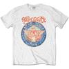 Aerosmith T-Shirt Aero Force One Bandlogo Offiziell Herren Weiß M