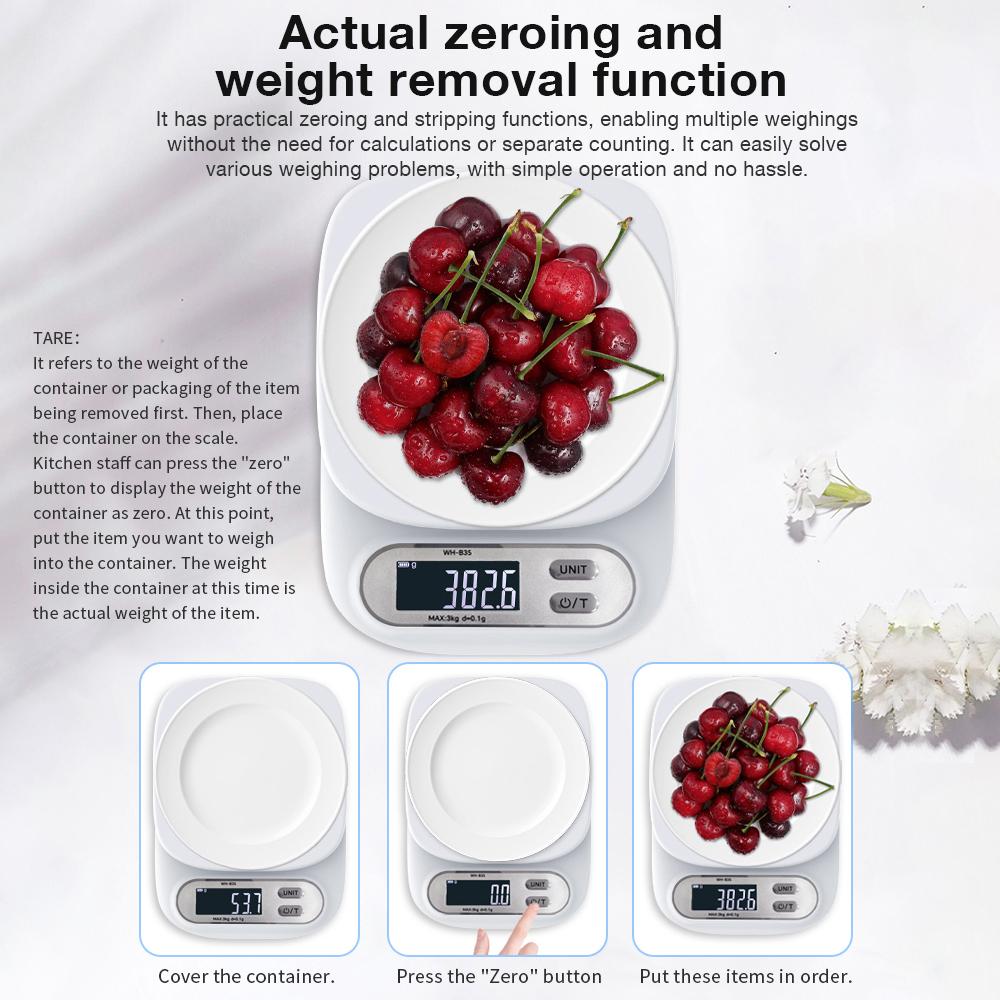 Digital Scale 3kg/0.1g 7kg/1g Precise Kitchen Scale for Baking/Keto/Coffee LCD Display Food Weight Scale Weight Balance Tool