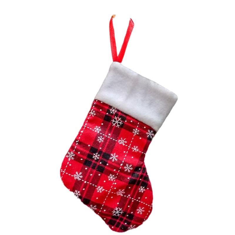 Christmas Small Stockings Gifts Bag Fireplace Decoration Holiday Xmas Party
