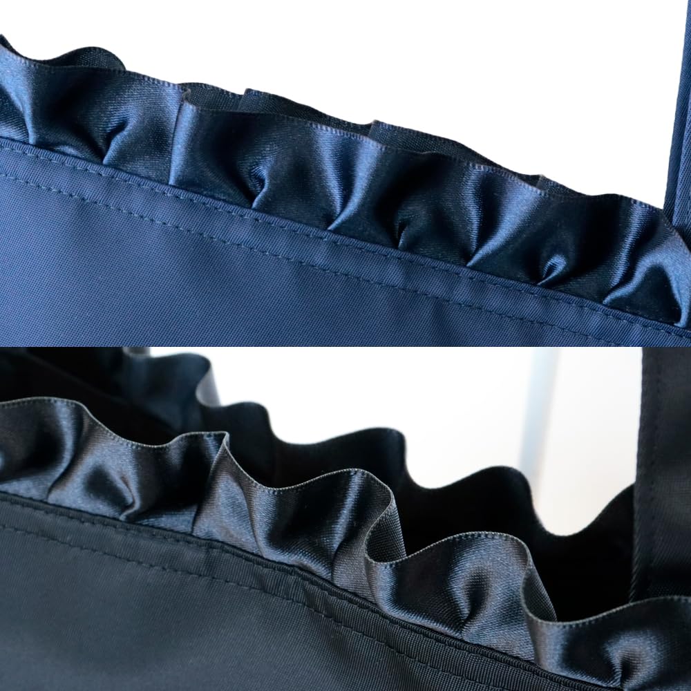 Kirche the Entrance Exam Offers a Satin Frill Foldable Big Bag with Mini Made In and a School Backpack Brüte, Shop, Bag, Japan, Bag, RB-SFR02 (Black).