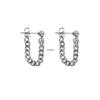 Men's Hip Hop Trend Chain Stud Earrings with American Style