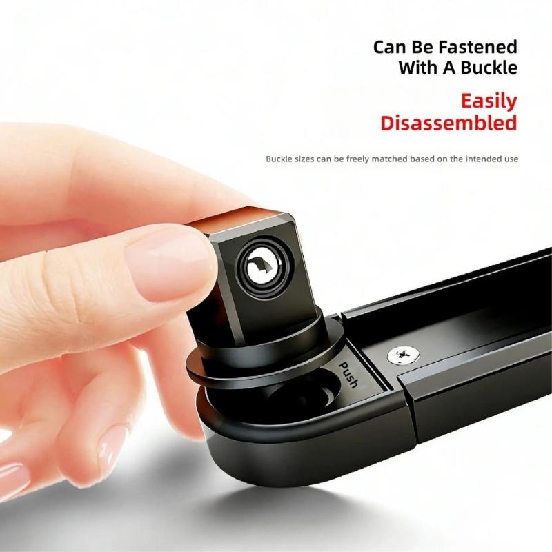 Magnetic Socket Holder Rack Organizers With Adjustable 360°Rotating Clip for 1/2 3/8 1/4 Socket Secure Tool Storage