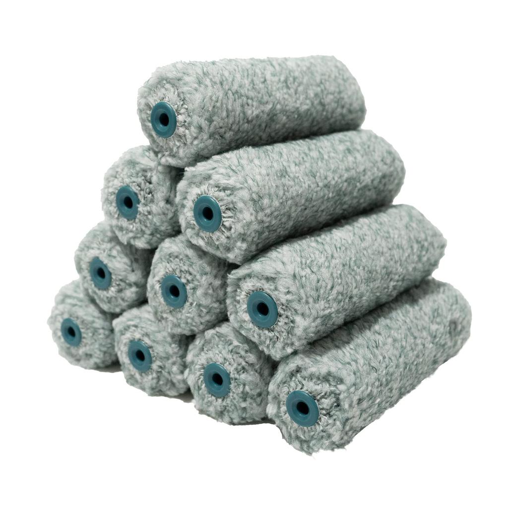 Hakeichi Small for Exterior 23mm Pack of 10 Roller, Zipangu, Microfiber, Blended, Medium-Long Hair, Use, Bristles, 6-inch,