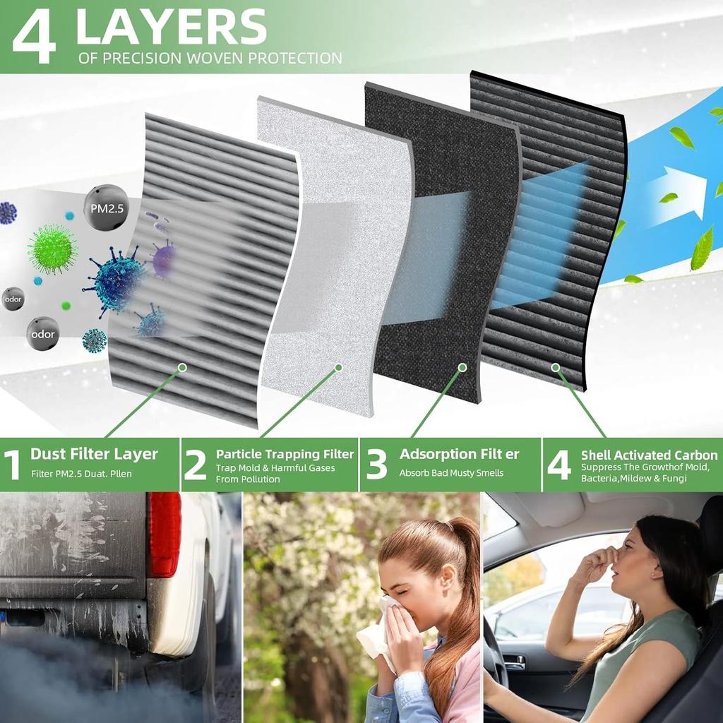 Premium Cabin Air Filter With Activated Carbon Compatible with ES300H, 4RUNNER,