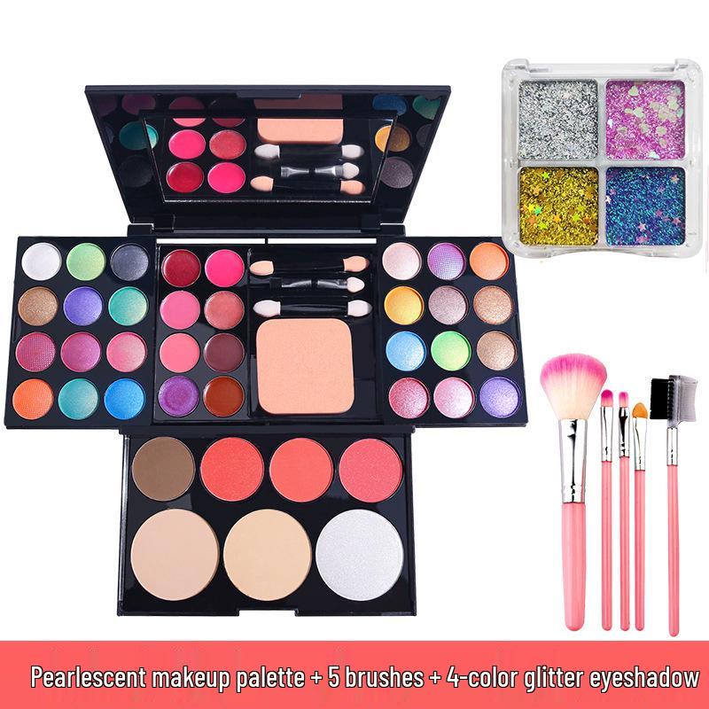 39-Color Eyeshadow Palette & Makeup Set: Beginner-Friendly Blush, Powder, Lipstick Combo