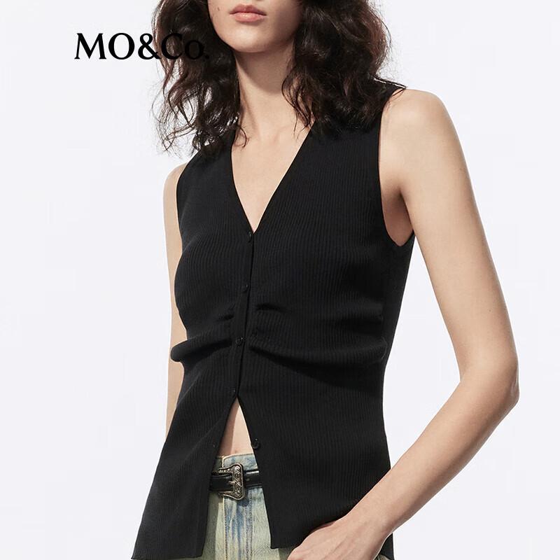 MO&Co. Women's V-Neck Knitted Vest