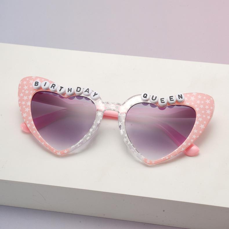 

Large Frame Love Electroplated Diamond-Encrusted Sunglasses For Men And Women Personalized Decorative Gold Peach Heart Sunglasses