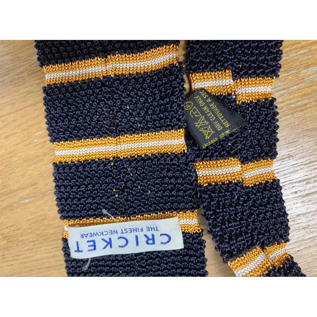 Used CRICKET Knit Tie 100% Silk Made in Italy