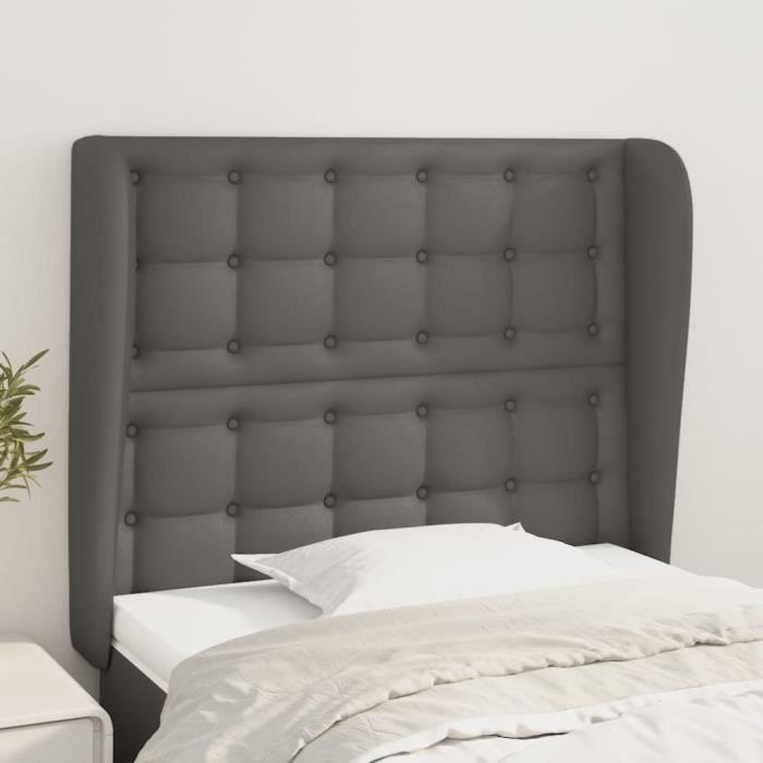 VidaXL Headboard with Ears Grey 103x23x118-128 Cm Faux Leather3118044