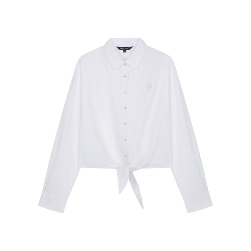 Teenie Weenie Women's Chic Knotted Long Sleeve Shirt