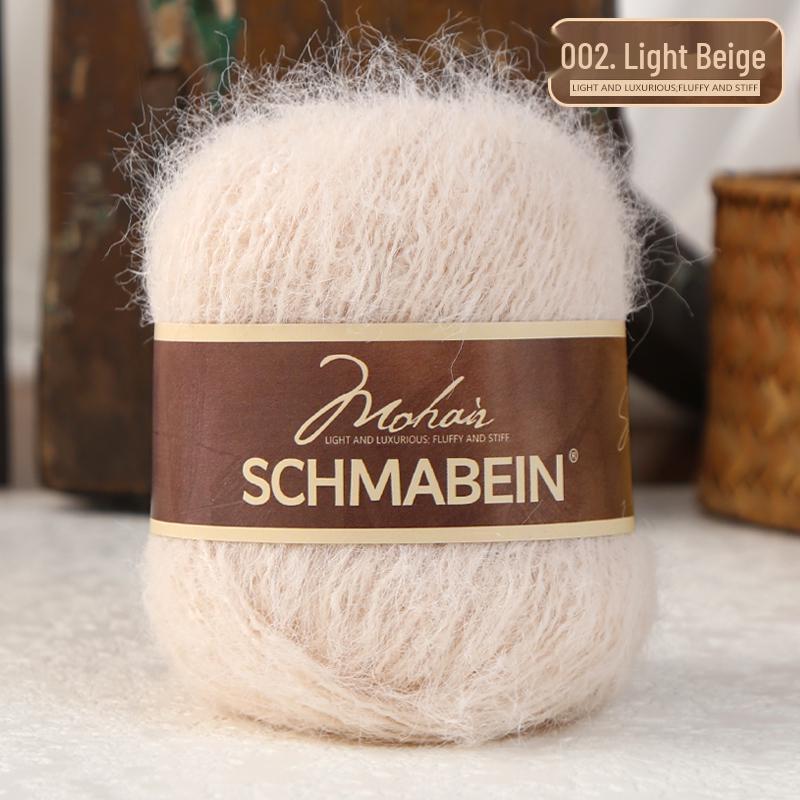 Garnset aus langhaarigem Alpaka-Mohair zum Handstricken von Puppen, Schals und Mützen