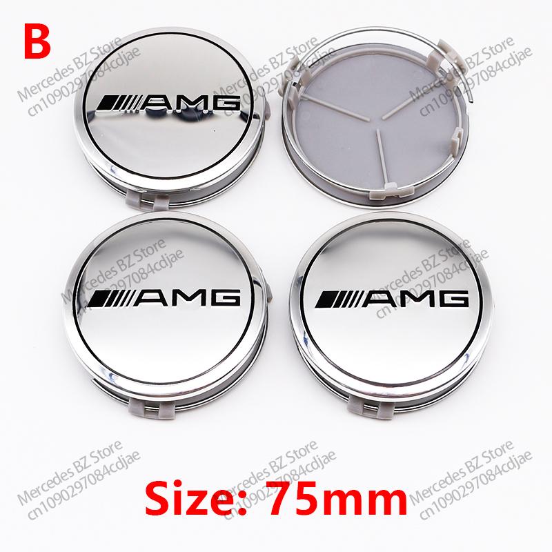 4pcs 56mm 60mm 75mm Car Wheel Center Logo Hub Cap For Mercedes Benz AMG Apple Tree W211 W205 W213 W203 C218 A207 CLA CLS E Class