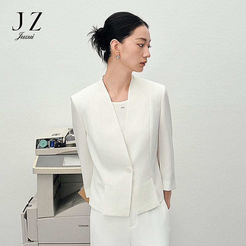 JUZUI Temperament Workplace Commuting Nine Quarter Sleeve Suit Jacket Women's Summer New Style