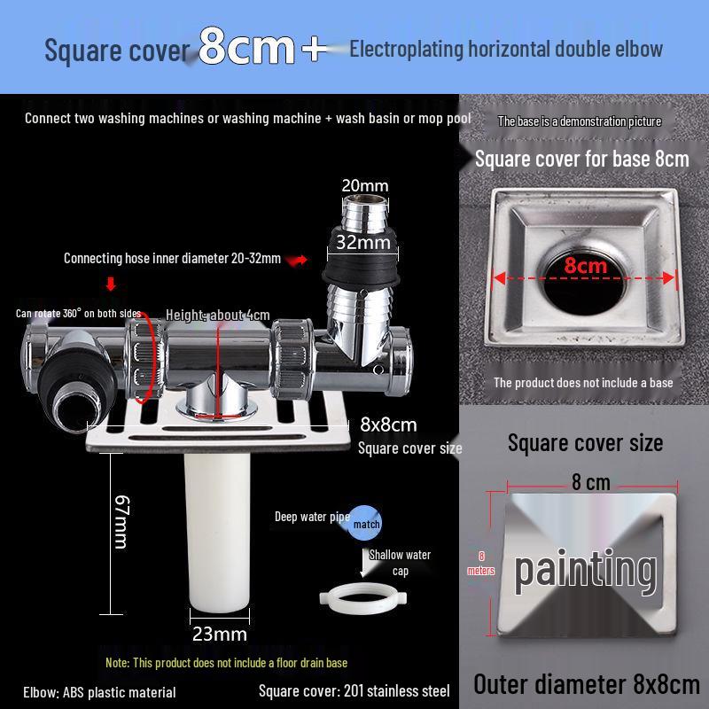 Dual-Purpose Drain Cover: Deodorant, Anti-Backflow, Overflow Protection