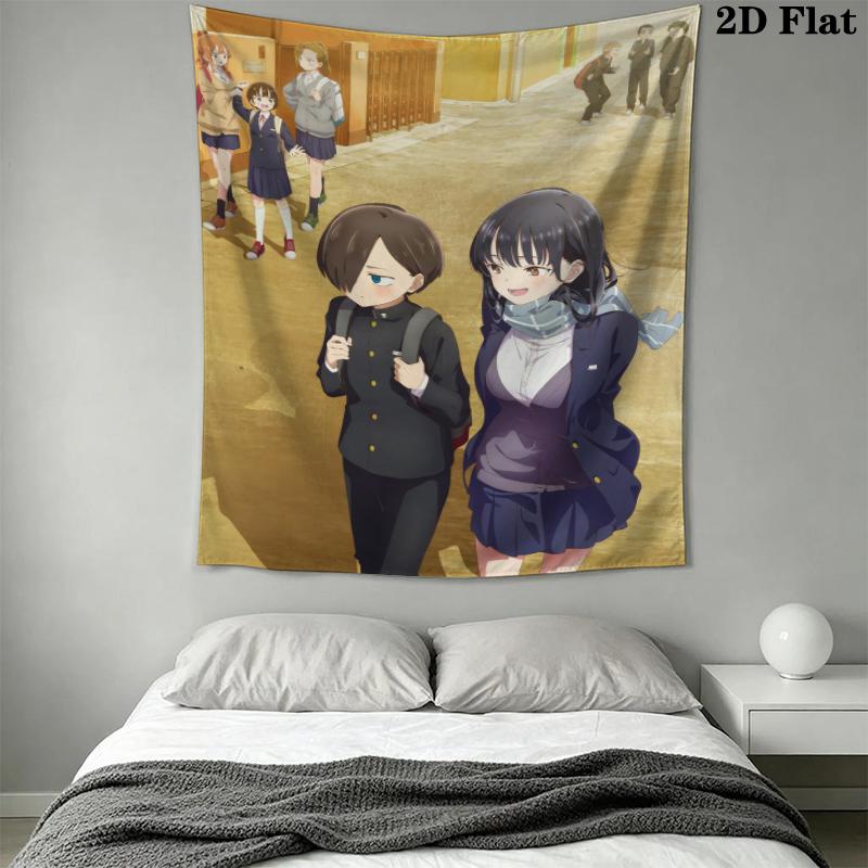 The dangerous thing in my heart Wall Tapestry Aesthetic Wall Hanging Printed Fabric Blanket Decorative Tapestries for Bedroom Living Room Home Decor